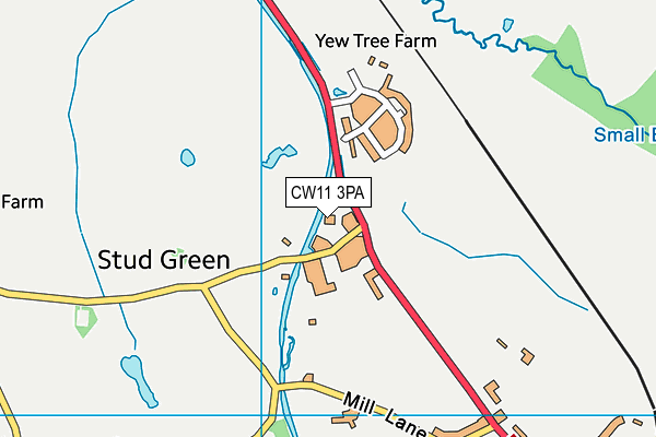 Map of WOODLANDS HIRE LIMITED at district scale