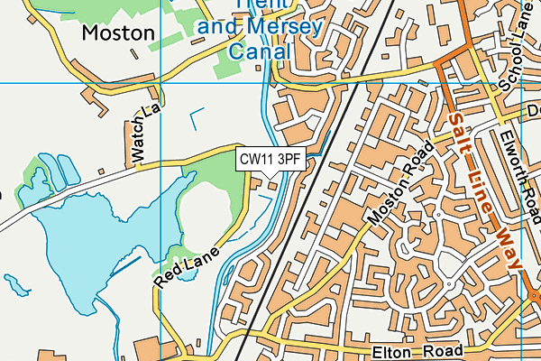CW11 3PF map - OS VectorMap District (Ordnance Survey)