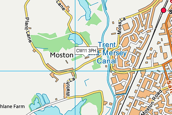 CW11 3PH map - OS VectorMap District (Ordnance Survey)