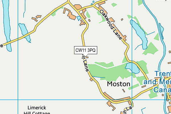 CW11 3PQ map - OS VectorMap District (Ordnance Survey)