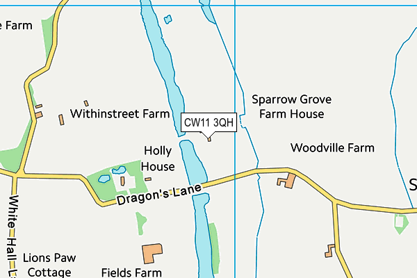 CW11 3QH map - OS VectorMap District (Ordnance Survey)