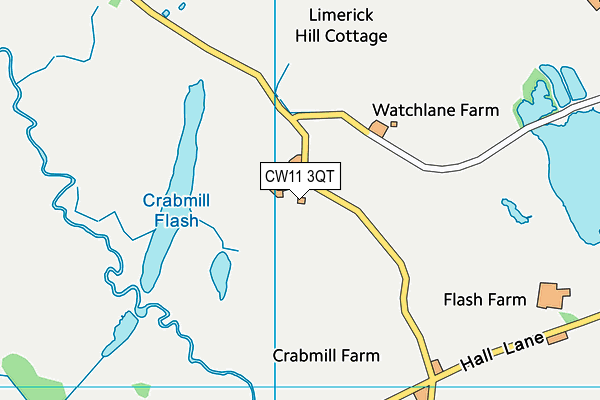 CW11 3QT map - OS VectorMap District (Ordnance Survey)