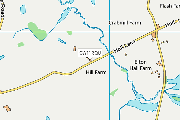 CW11 3QU map - OS VectorMap District (Ordnance Survey)