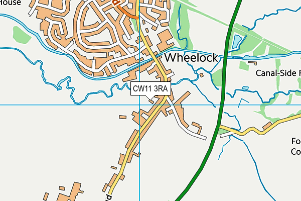 CW11 3RA map - OS VectorMap District (Ordnance Survey)