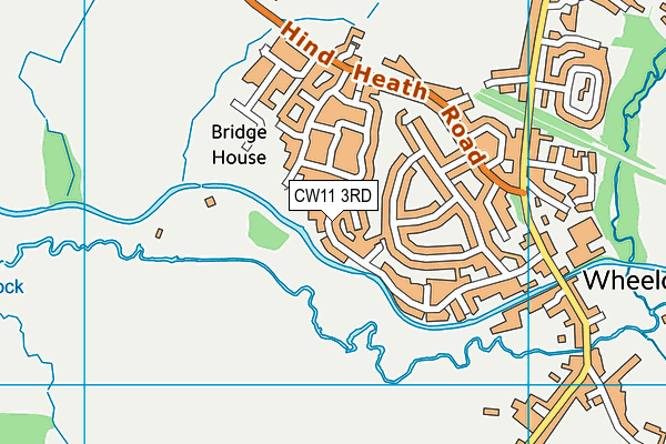 CW11 3RD map - OS VectorMap District (Ordnance Survey)