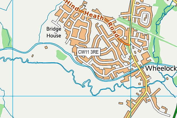 CW11 3RE map - OS VectorMap District (Ordnance Survey)