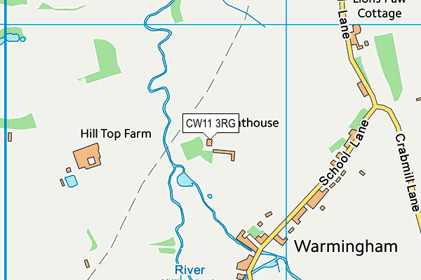 CW11 3RG map - OS VectorMap District (Ordnance Survey)