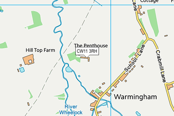 CW11 3RH map - OS VectorMap District (Ordnance Survey)