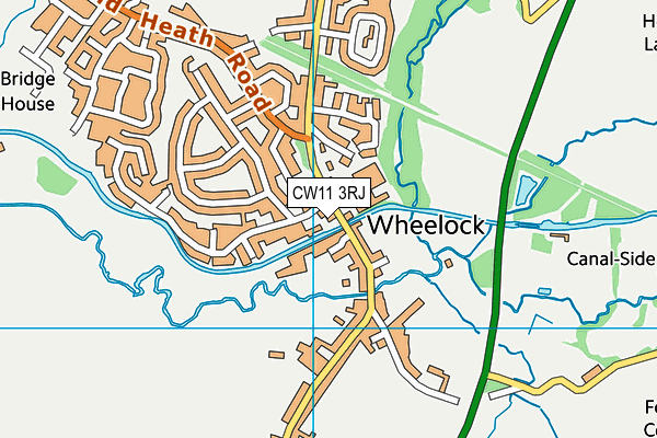 CW11 3RJ map - OS VectorMap District (Ordnance Survey)