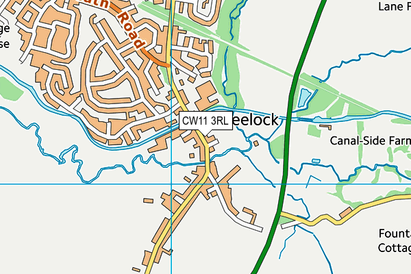CW11 3RL map - OS VectorMap District (Ordnance Survey)