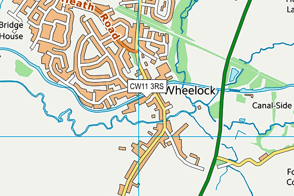 CW11 3RS map - OS VectorMap District (Ordnance Survey)