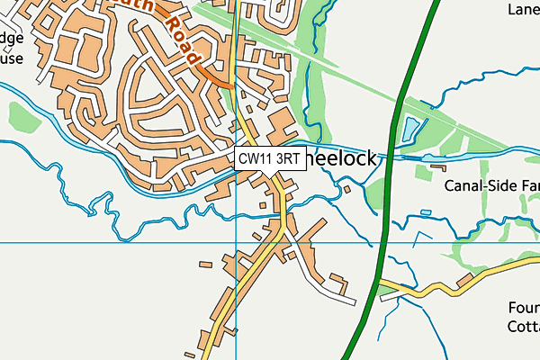 CW11 3RT map - OS VectorMap District (Ordnance Survey)