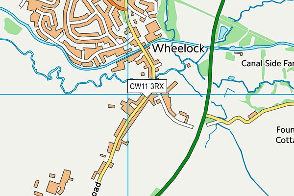 CW11 3RX map - OS VectorMap District (Ordnance Survey)