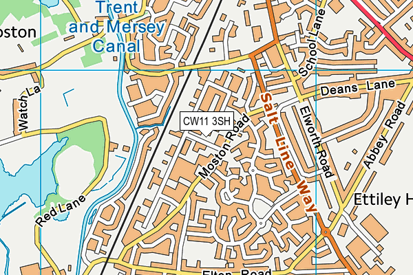 CW11 3SH map - OS VectorMap District (Ordnance Survey)