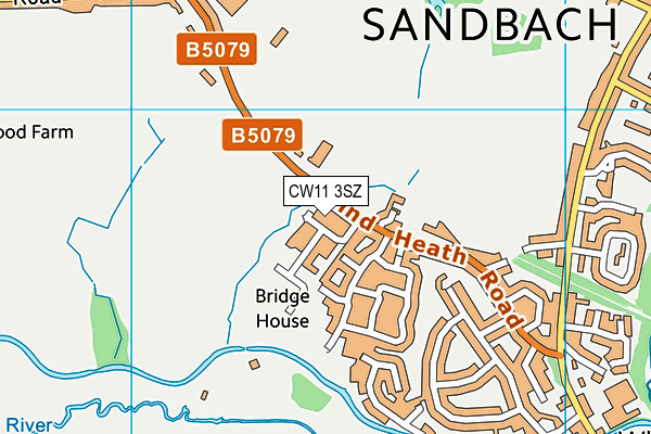 CW11 3SZ map - OS VectorMap District (Ordnance Survey)