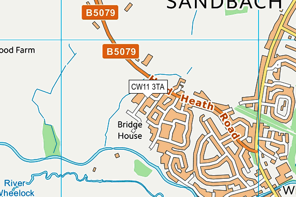 CW11 3TA map - OS VectorMap District (Ordnance Survey)