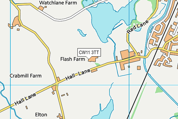 Elton Driving Range map (CW11 3TT) - OS VectorMap District (Ordnance Survey)