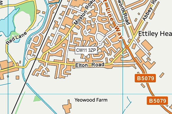 CW11 3ZP map - OS VectorMap District (Ordnance Survey)