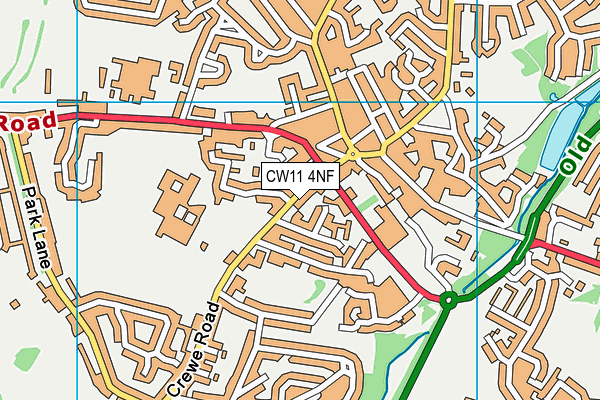 CW11 4NF map - OS VectorMap District (Ordnance Survey)