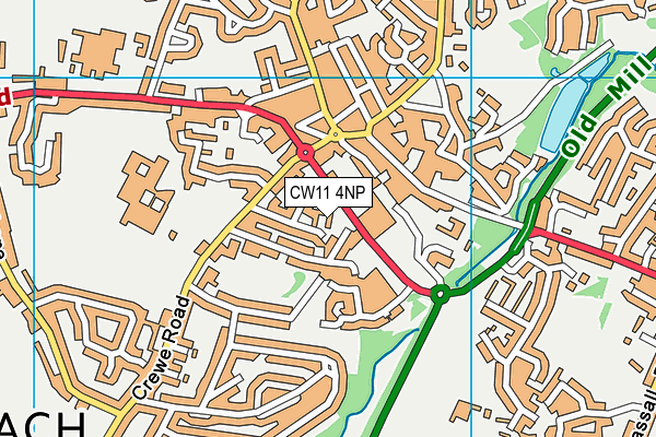 CW11 4NP map - OS VectorMap District (Ordnance Survey)