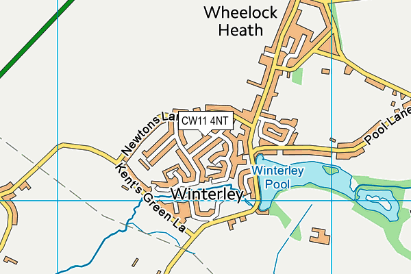 CW11 4NT map - OS VectorMap District (Ordnance Survey)