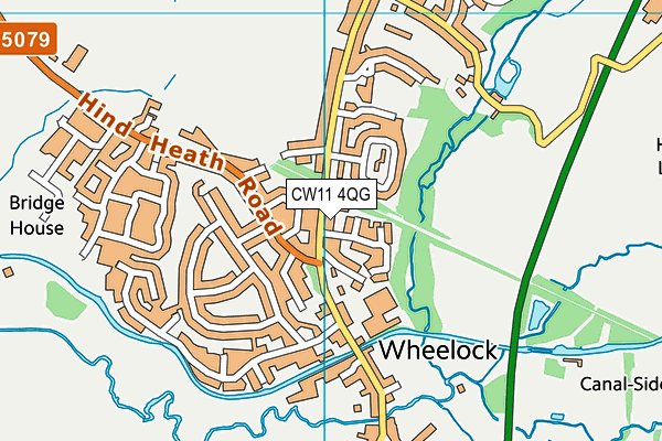 CW11 4QG map - OS VectorMap District (Ordnance Survey)