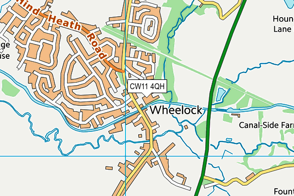 CW11 4QH map - OS VectorMap District (Ordnance Survey)
