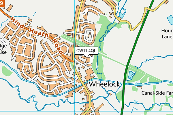 CW11 4QL map - OS VectorMap District (Ordnance Survey)