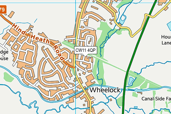 CW11 4QP map - OS VectorMap District (Ordnance Survey)