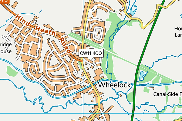 CW11 4QQ map - OS VectorMap District (Ordnance Survey)