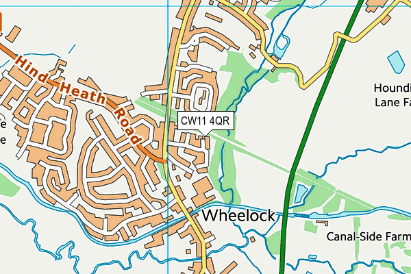 CW11 4QR map - OS VectorMap District (Ordnance Survey)