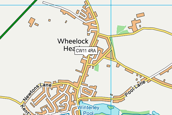 CW11 4RA map - OS VectorMap District (Ordnance Survey)