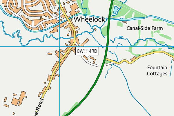 CW11 4RD map - OS VectorMap District (Ordnance Survey)