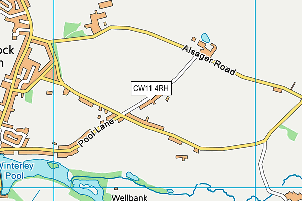 CW11 4RH map - OS VectorMap District (Ordnance Survey)