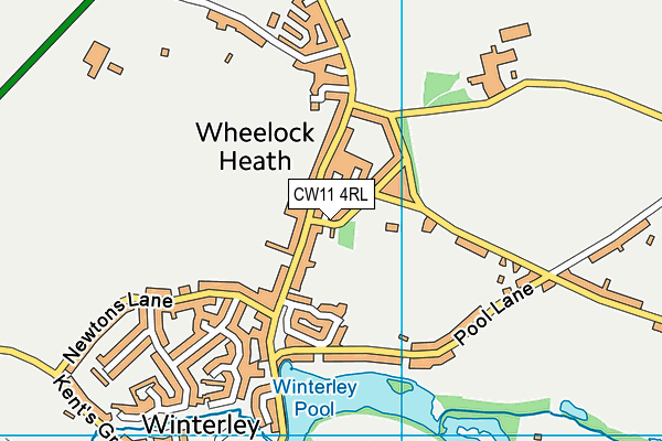 CW11 4RL map - OS VectorMap District (Ordnance Survey)