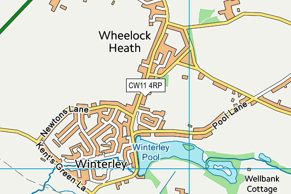 CW11 4RP map - OS VectorMap District (Ordnance Survey)