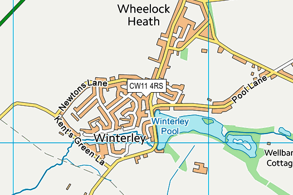 CW11 4RS map - OS VectorMap District (Ordnance Survey)