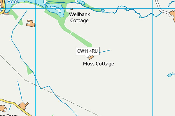 CW11 4RU map - OS VectorMap District (Ordnance Survey)