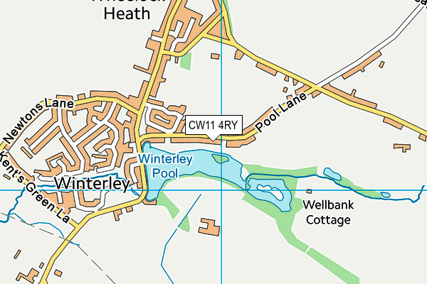 CW11 4RY map - OS VectorMap District (Ordnance Survey)