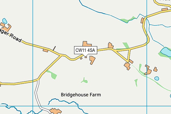 CW11 4SA map - OS VectorMap District (Ordnance Survey)