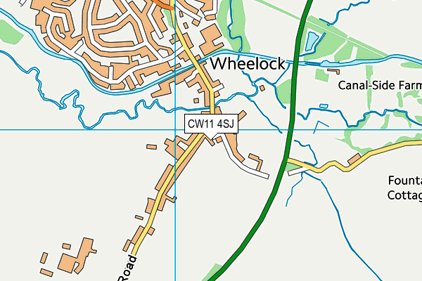 CW11 4SJ map - OS VectorMap District (Ordnance Survey)