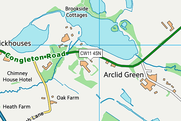 CW11 4SN map - OS VectorMap District (Ordnance Survey)