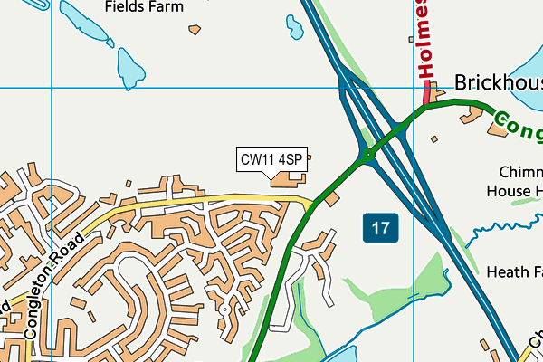 CW11 4SP map - OS VectorMap District (Ordnance Survey)