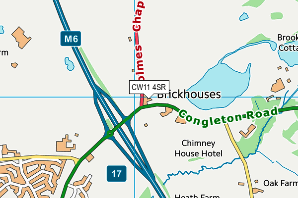 CW11 4SR map - OS VectorMap District (Ordnance Survey)