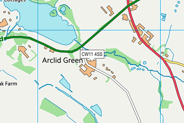 CW11 4SS map - OS VectorMap District (Ordnance Survey)