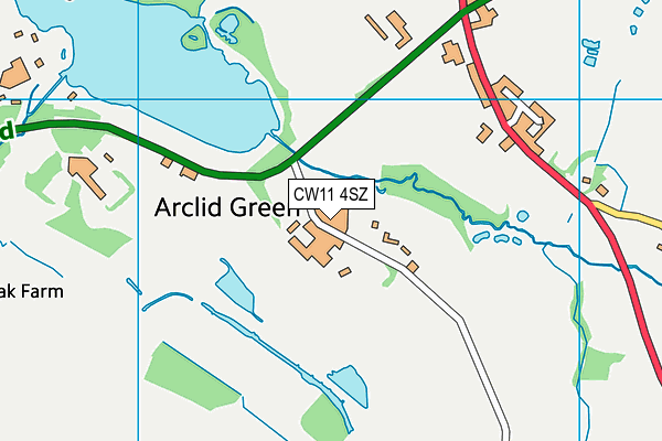 CW11 4SZ map - OS VectorMap District (Ordnance Survey)