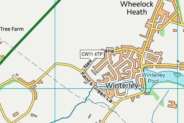 CW11 4TP map - OS VectorMap District (Ordnance Survey)