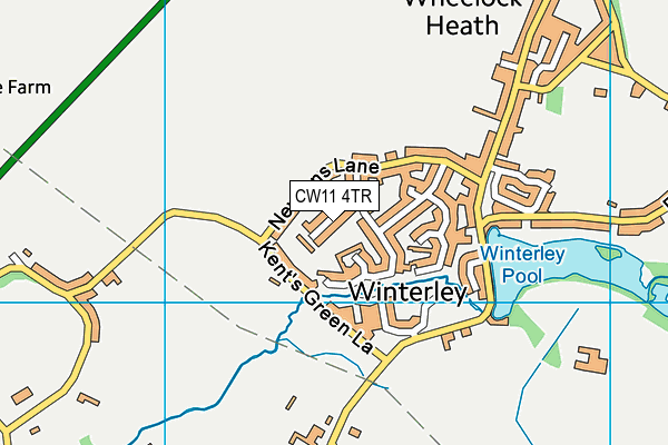 CW11 4TR map - OS VectorMap District (Ordnance Survey)