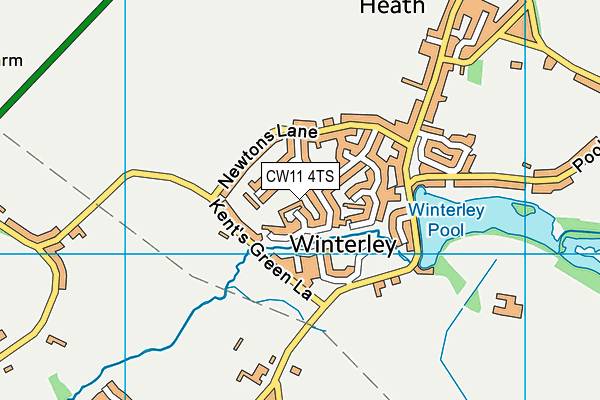 CW11 4TS map - OS VectorMap District (Ordnance Survey)