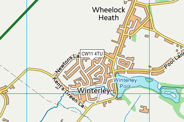 CW11 4TU map - OS VectorMap District (Ordnance Survey)